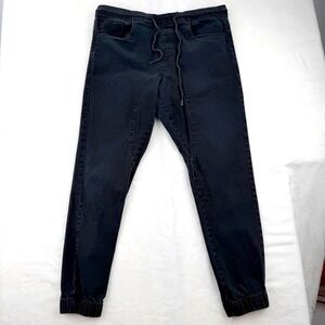 Zoo York Jogger Pants Mens Size Medium Fair Condition Black Faded 1814-91-6761